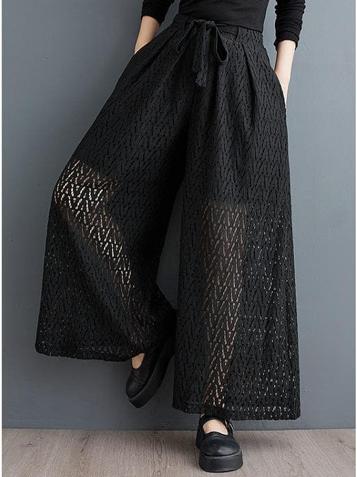 大きいサイズ レディース パンツ　シアー　レース　春夏 秋 新品