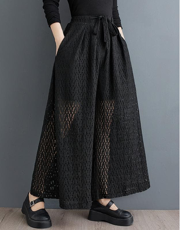 大きいサイズ レディース パンツ　シアー　レース　春夏 秋 新品