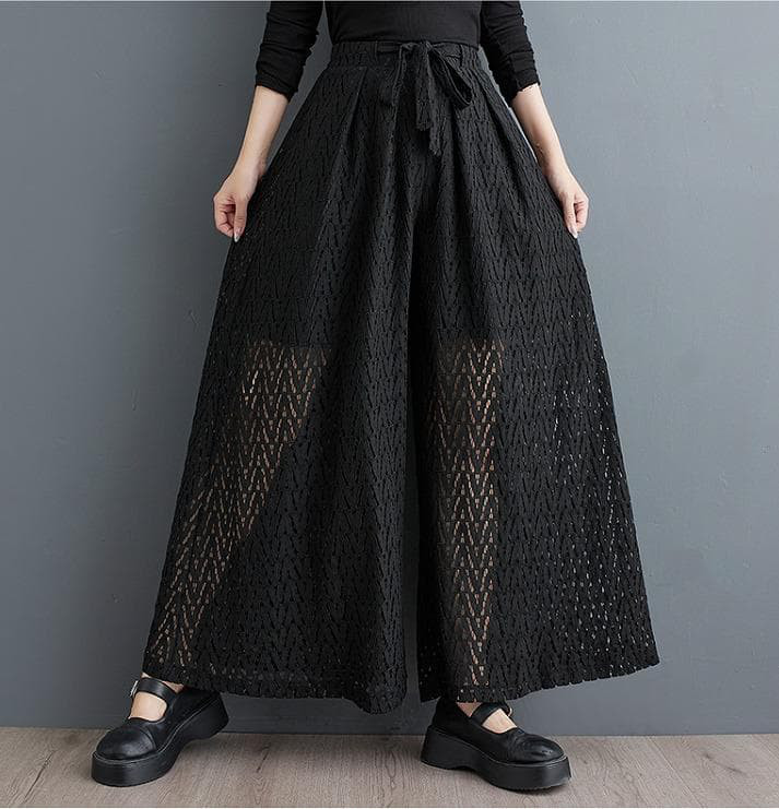 大きいサイズ レディース パンツ　シアー　レース　春夏 秋 新品