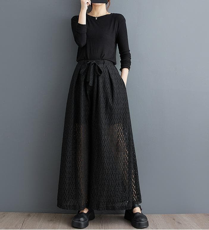 大きいサイズ レディース パンツ　シアー　レース　春夏 秋 新品