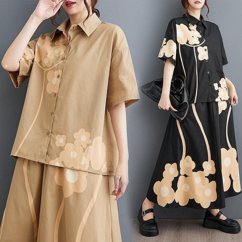 大きいサイズ レディース セットアップ　トップス　シャツ　春夏 秋 新品