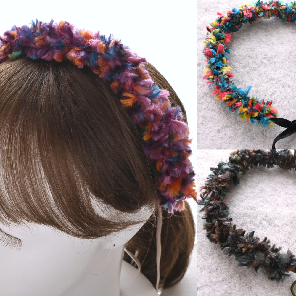 選べるカラー《結ぶタイプ》イタリア製モールヤーン＊ヘアバンド