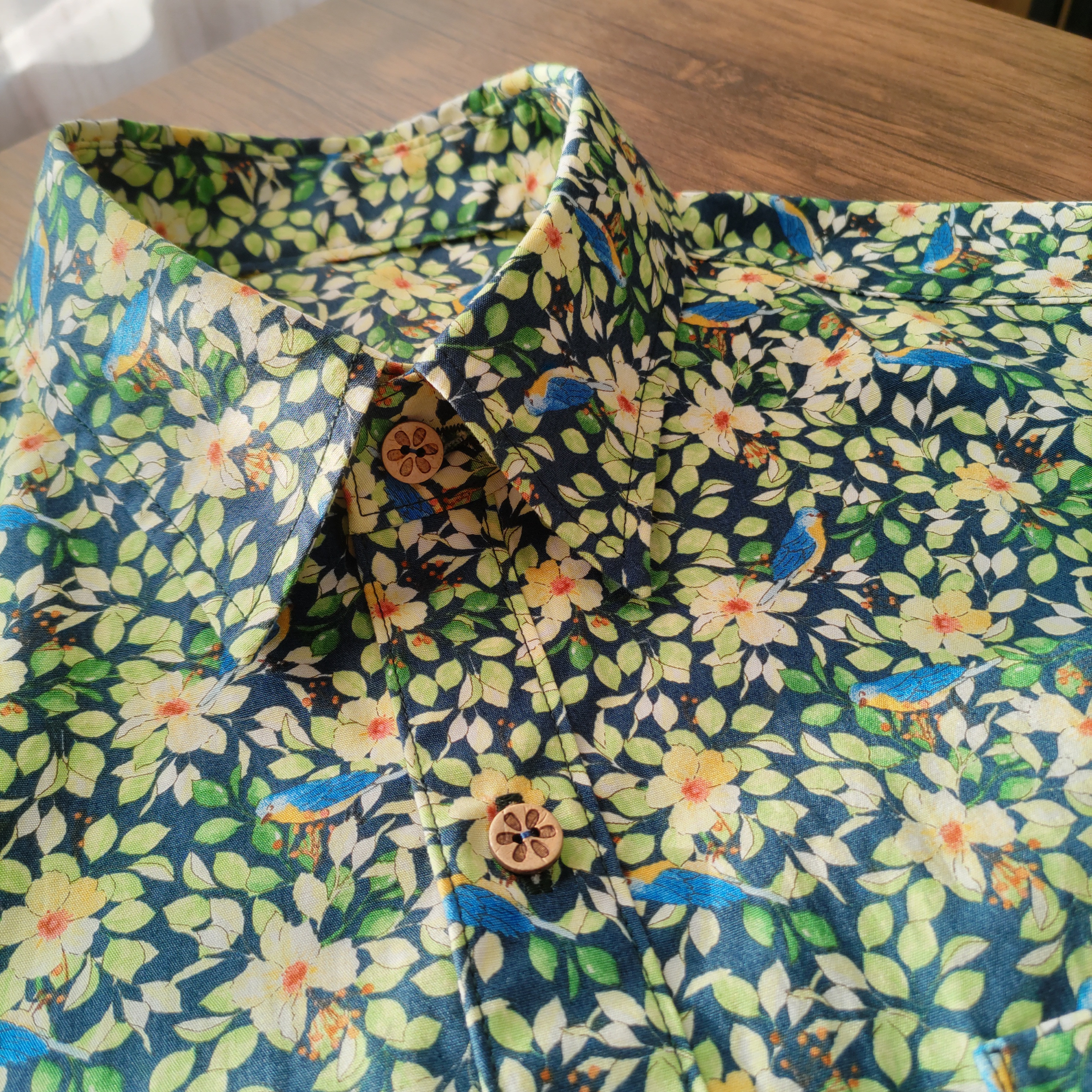 フロレットシャツ（ブルーバード）　　Sサイズ