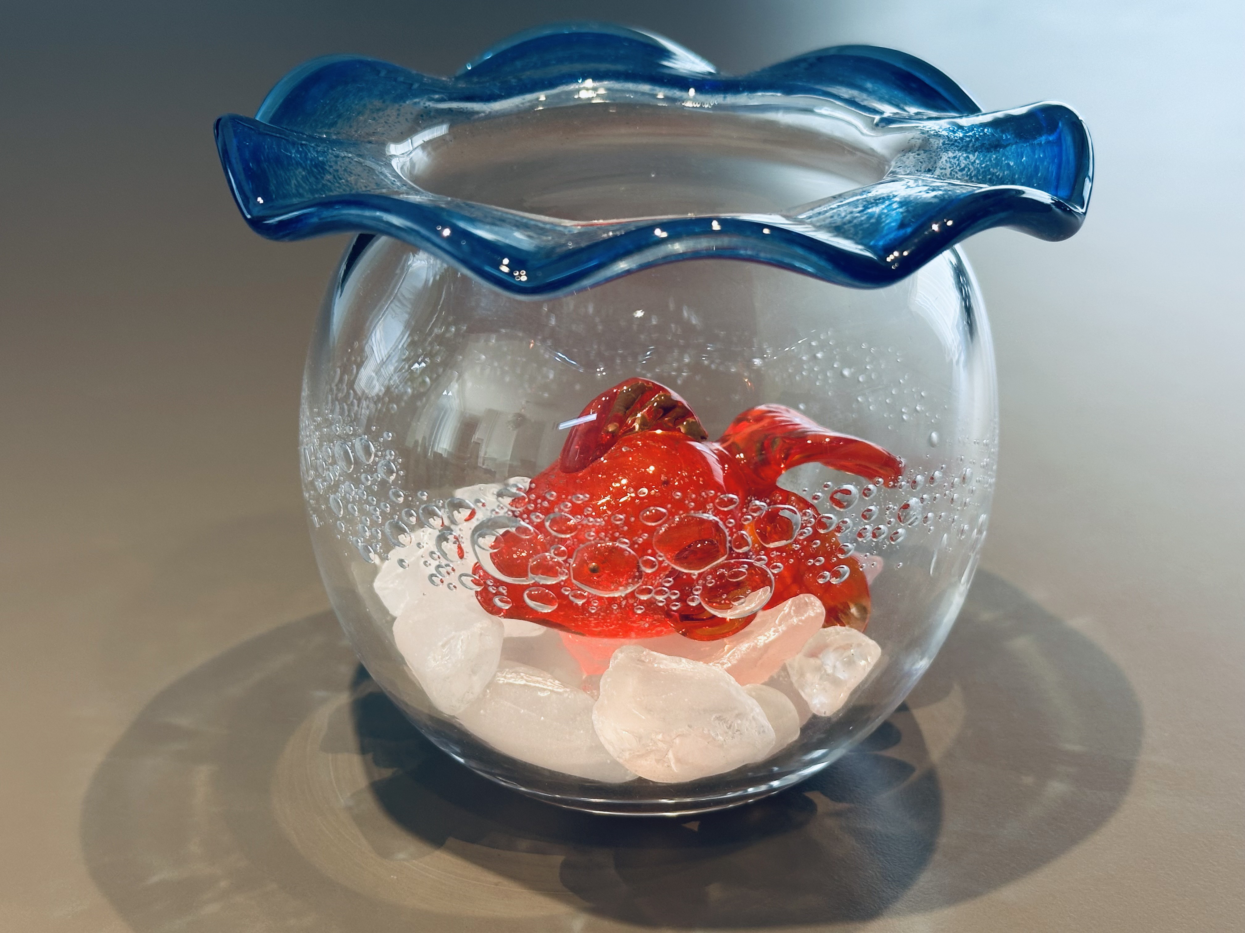 ガラスオブジェ　金魚鉢