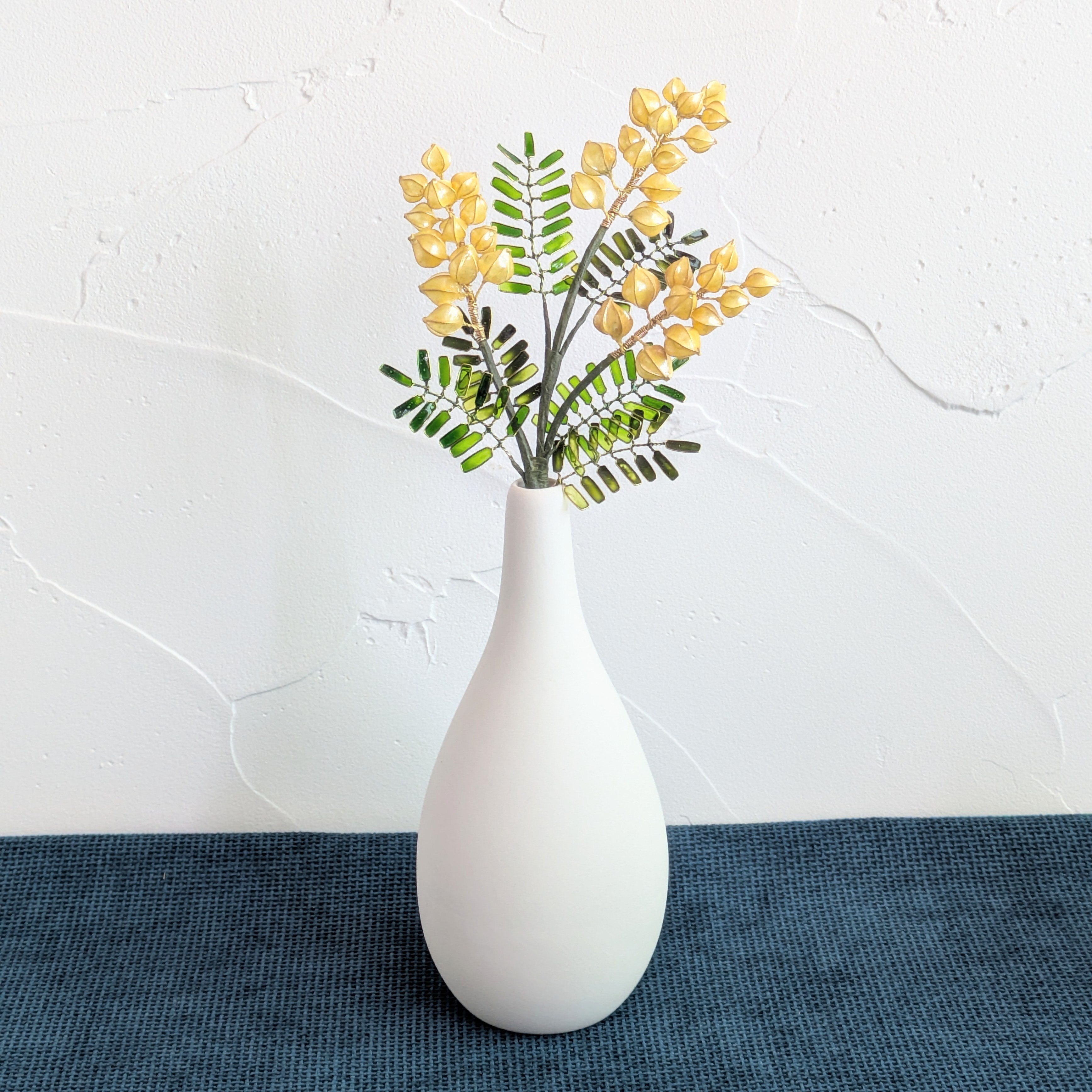 ミモザ・プレミアム【中】｜観葉植物のような春の造花、枯れないギフト