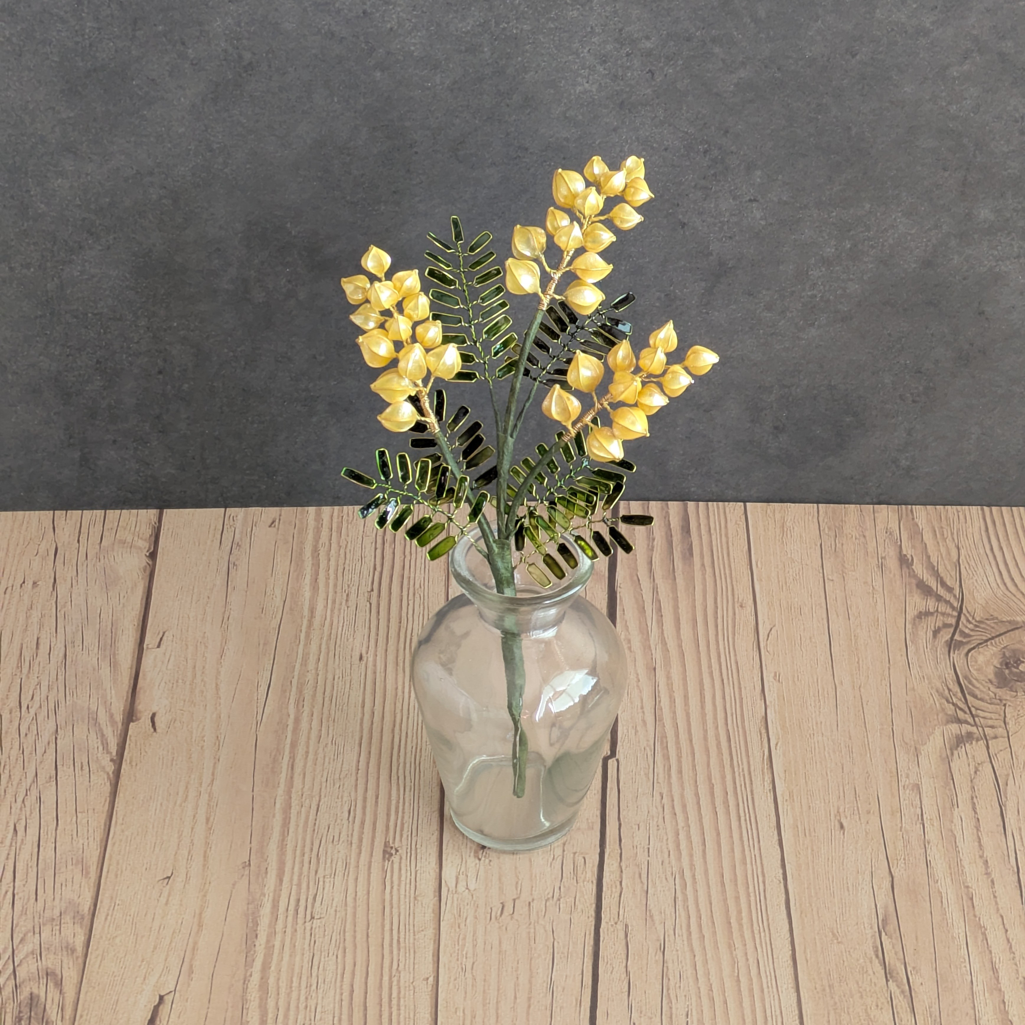 ミモザ・プレミアム【中】｜観葉植物のような春の造花、枯れないギフト