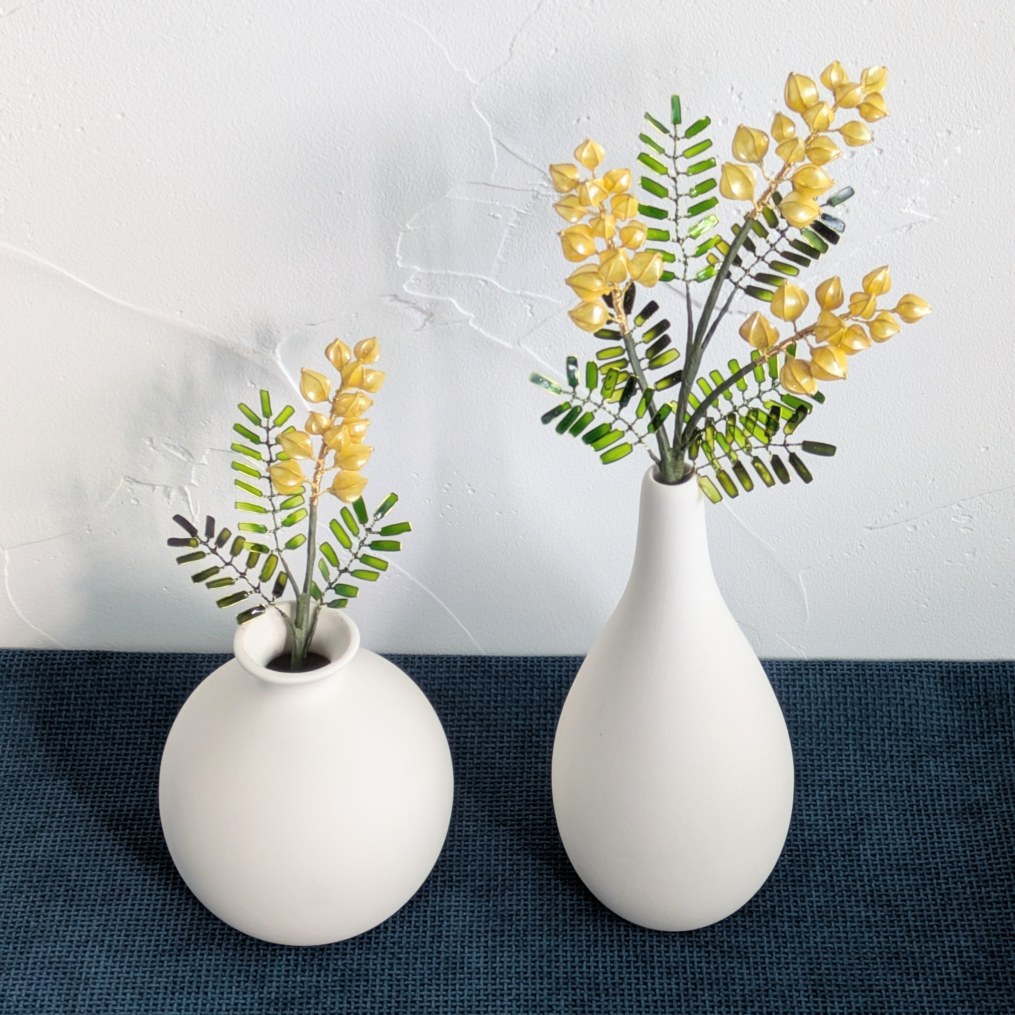 ミモザ・プレミアム【中】｜観葉植物のような春の造花、枯れないギフト