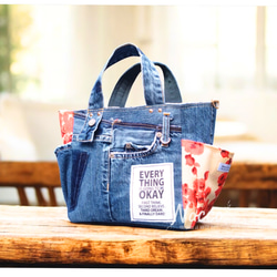 No.193【DENIM✖️ドラム缶型BAG❤️】デニムリメイクショルダーバッグ
