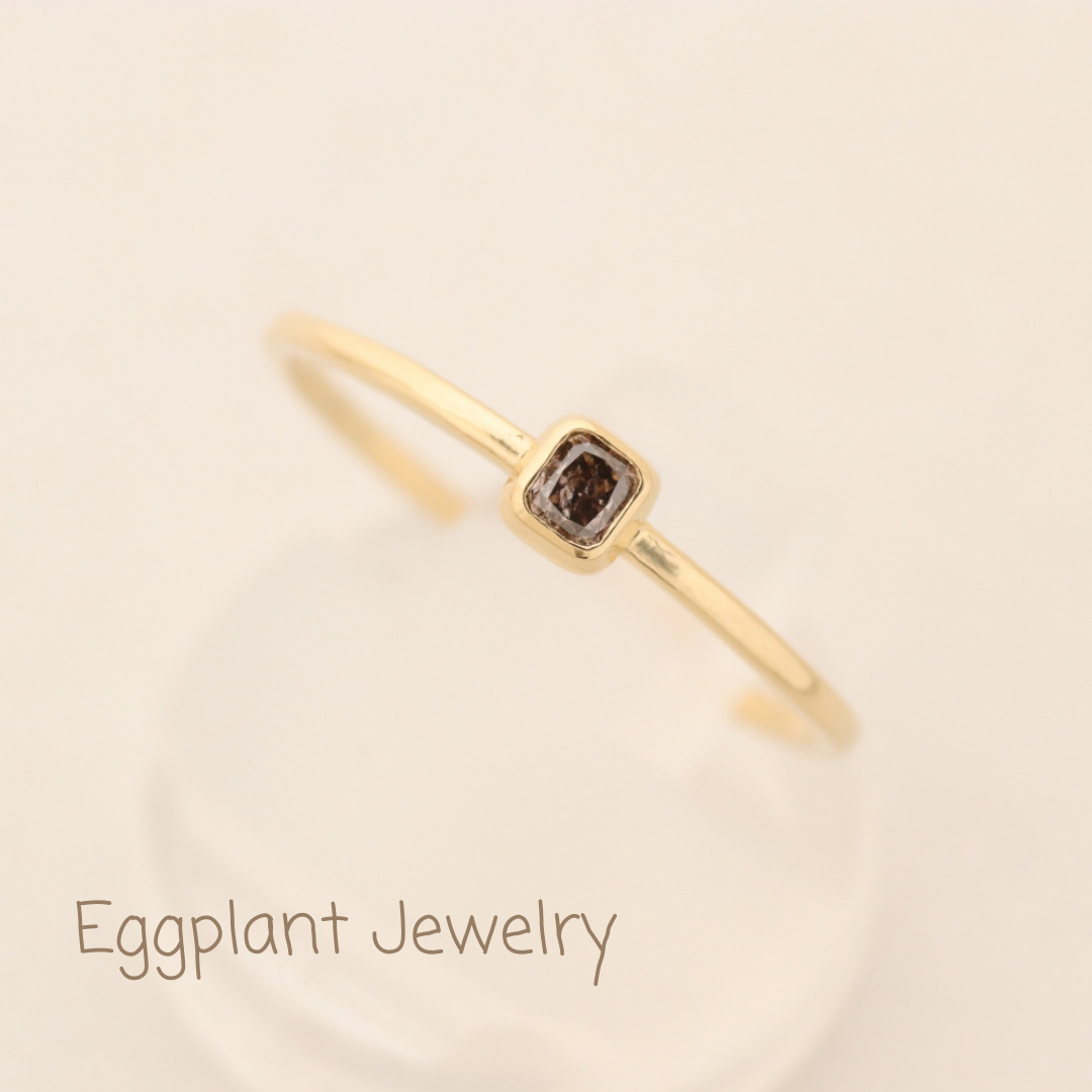 【K18/1点物】ブラウンダイヤモンドリング 44,330円