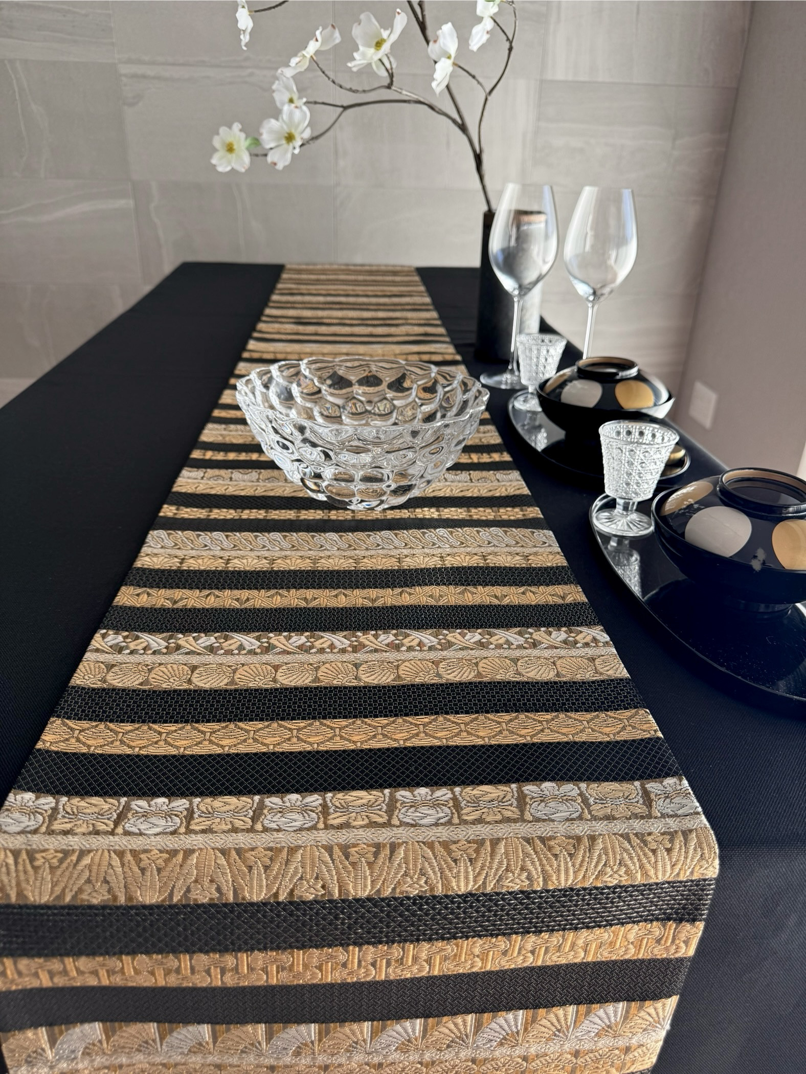 ◼︎C1282◼︎オーダー品 高級袋帯 正絹 江戸古代模様百選 箔(〜270cm)