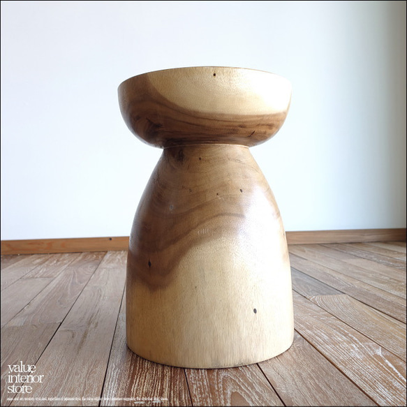 無垢材 マッシュルームスツール / N02 イス 椅子 ベンチ 木製スツール
