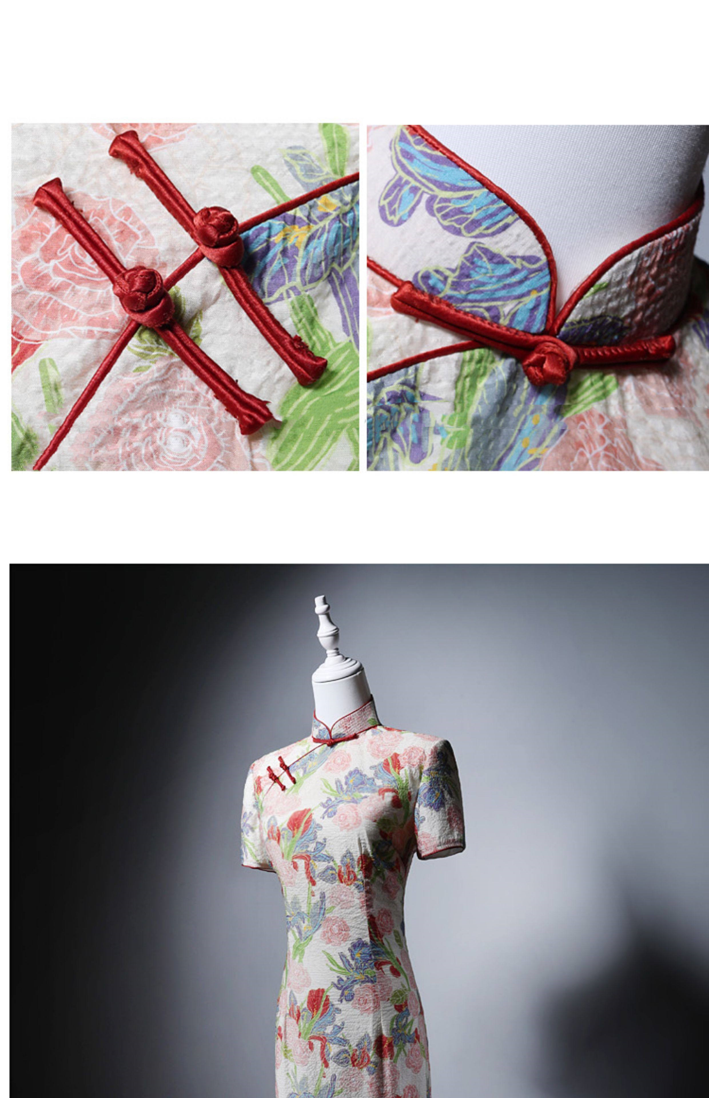 高級感 ピンク 花 半袖 パーティードレス スリム 花嫁 パーティー 演奏会 誕生日 披露宴 二次会 前撮り M064