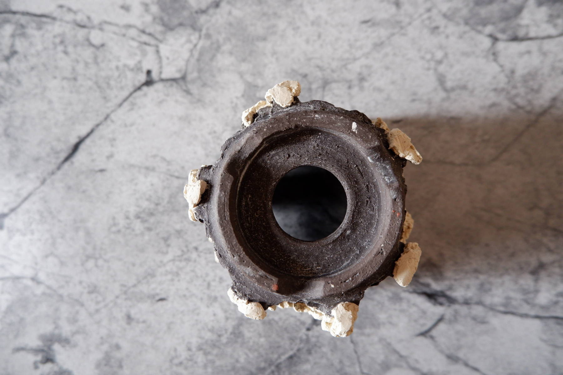 3号白化粧黒鉢401　塊根植物　多肉植物　アガベ　盆栽　植木鉢　作家鉢　鉢台　沖縄