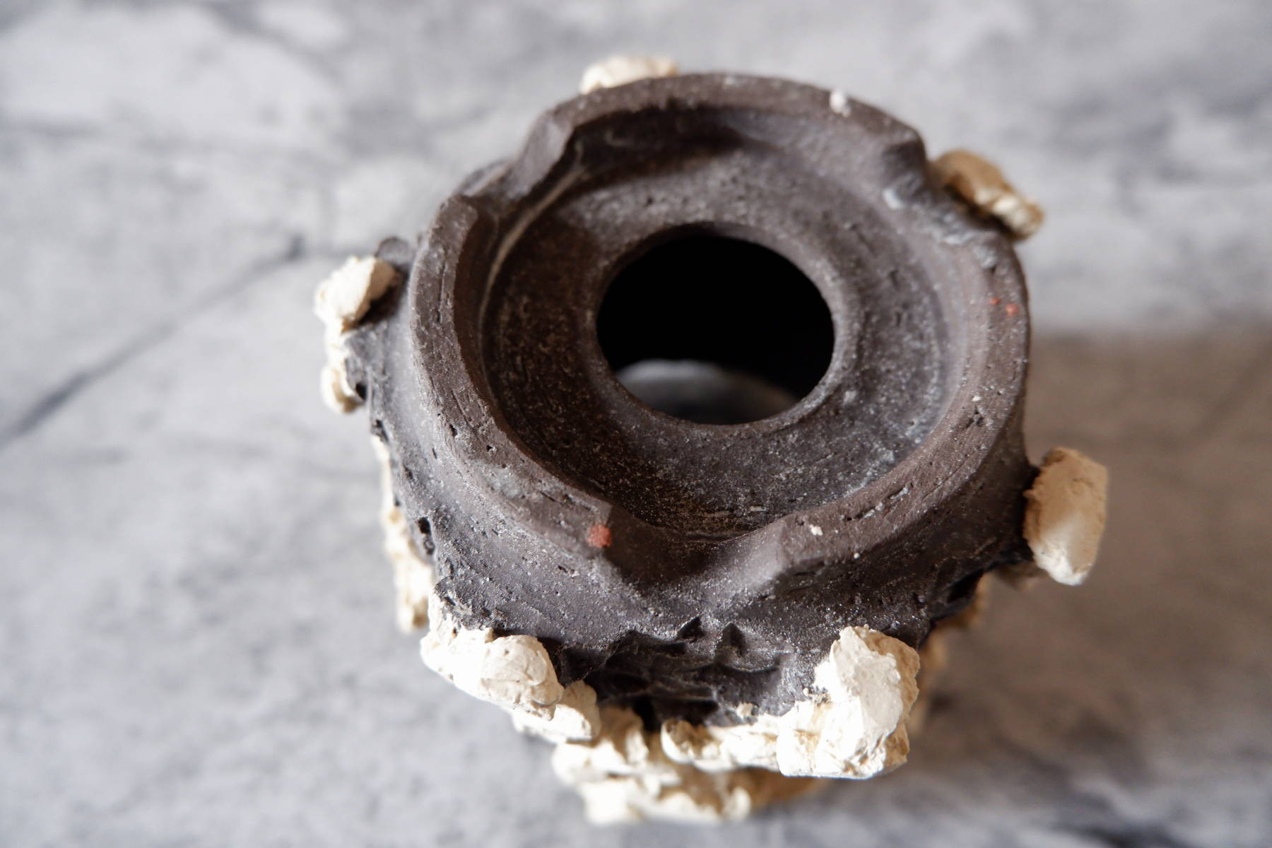 3号白化粧黒鉢401　塊根植物　多肉植物　アガベ　盆栽　植木鉢　作家鉢　鉢台　沖縄