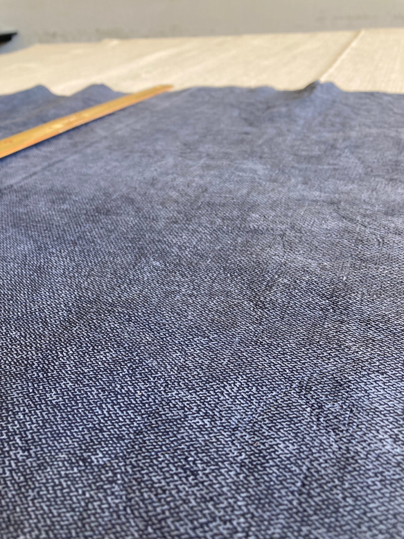 牛革　カット革　デニム型　ヌバック　ネイビー　紺　ハンドメイド＃No.CL77　レザークラフト　本革 3枚目の画像