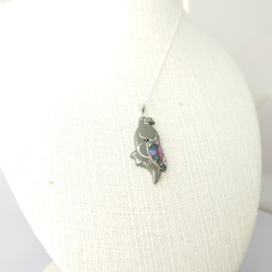 ハシビロコウ漆ネックレスsv 7枚目の画像