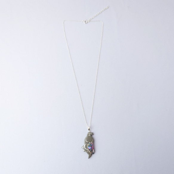 ハシビロコウ漆ネックレスsv 4枚目の画像