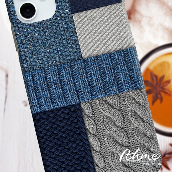 全機種対応 / knit ★名入れ可【大人 ナチュラル 冬 ニット 編み柄 スマホケース・iPhone android】 6枚目の画像