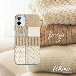 全機種対応 / knit ★名入れ可【大人 ナチュラル 冬 ニット 編み柄 スマホケース・iPhone android】 3枚目の画像