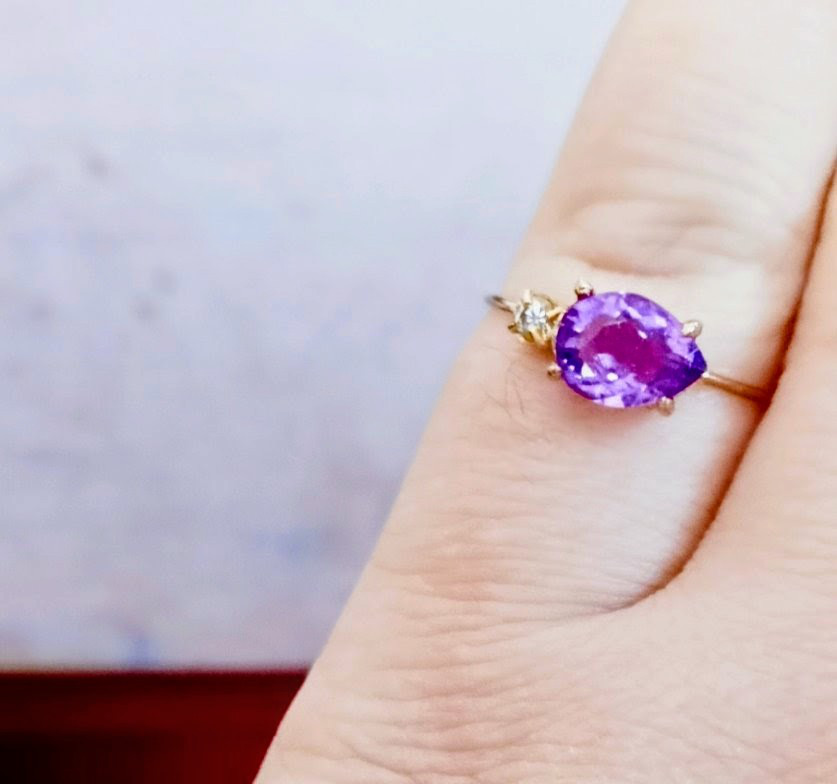 - inori - k18gp Diamond & Color Stone Ring