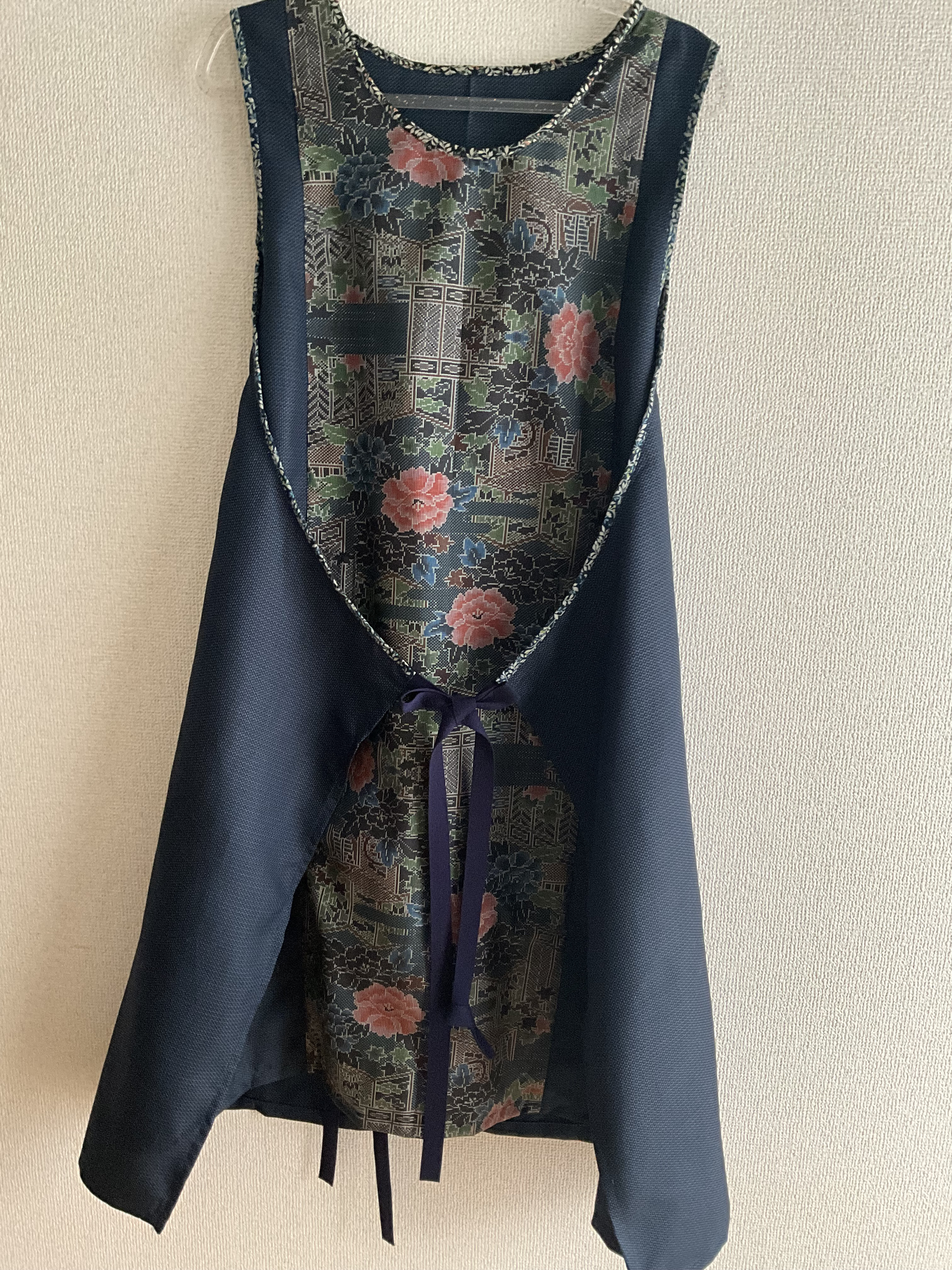 大島紬エプロンドレス