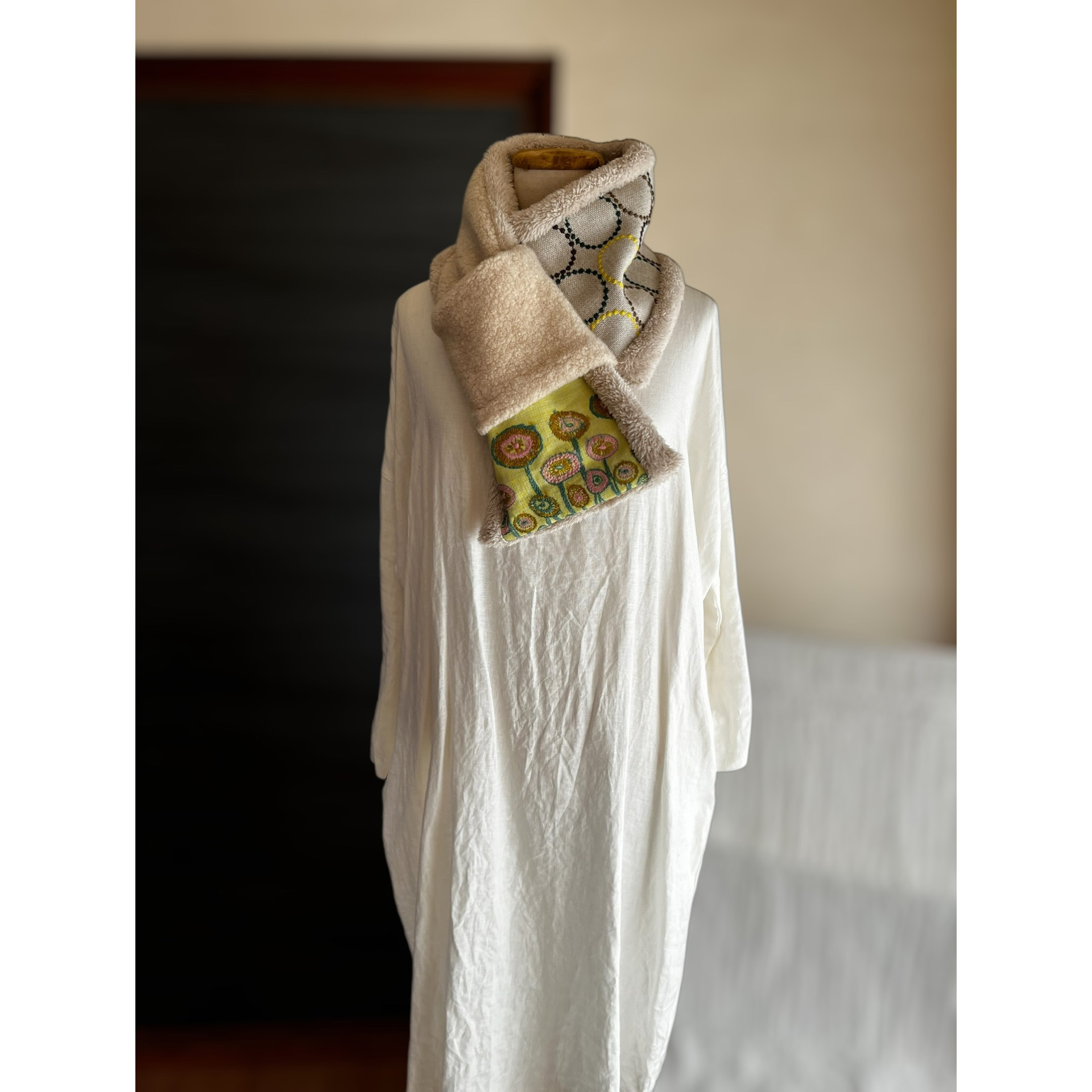 【マフラータイプ】path・tambourineのネックウォーマー  ミナペルホネン生地使用