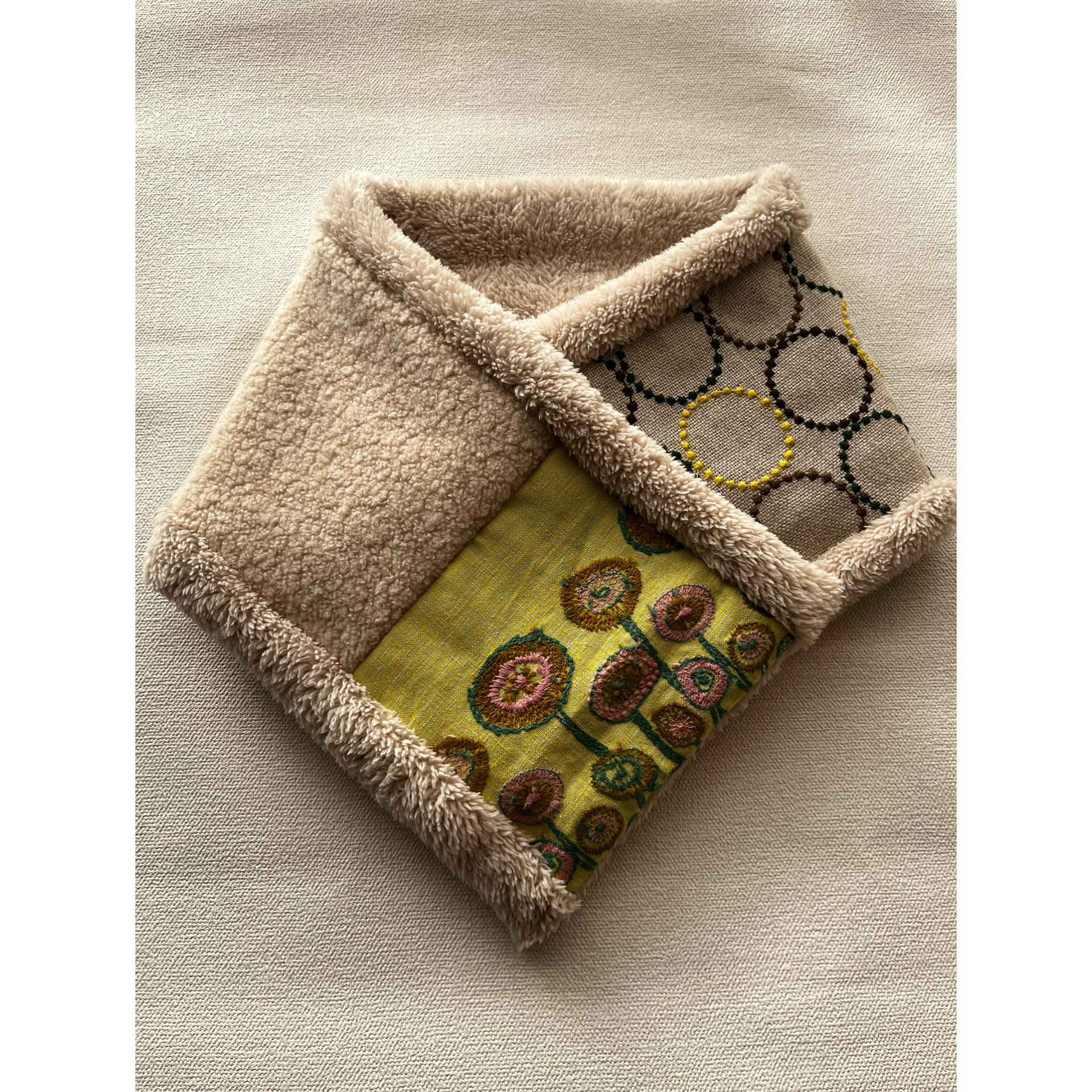 【マフラータイプ】path・tambourineのネックウォーマー  ミナペルホネン生地使用