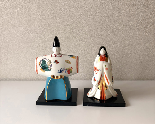 即納】本金使用 陶器 雛人形 立ち雛 九谷絵付転写 その他置物 Chezvous