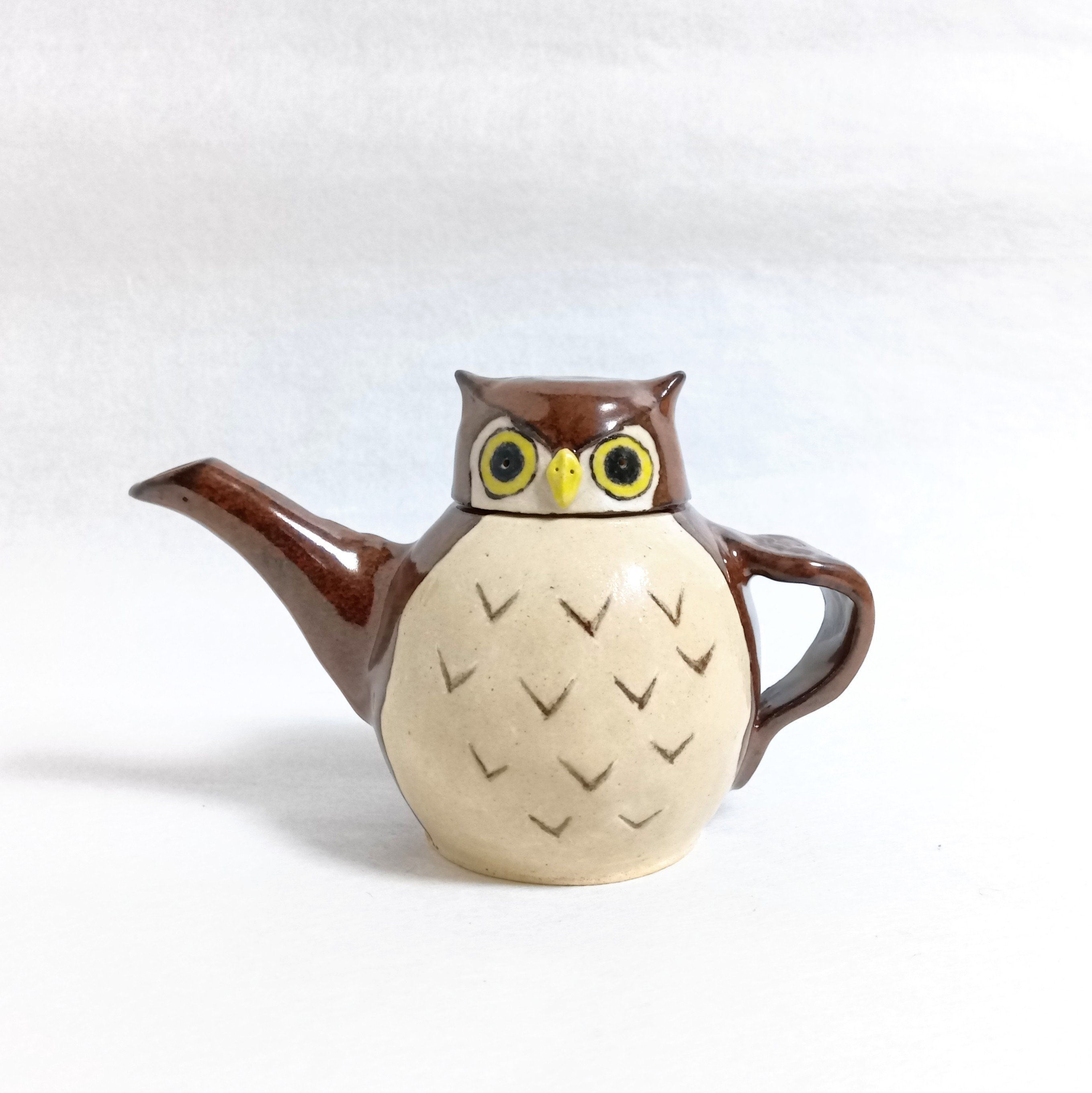 ミミズクの水差し 水滴 ジョウロ 陶器