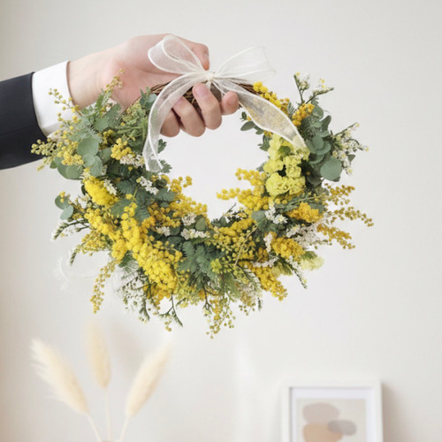 2026年度ミモザリース ドライフラワー happiness bouquet 通販