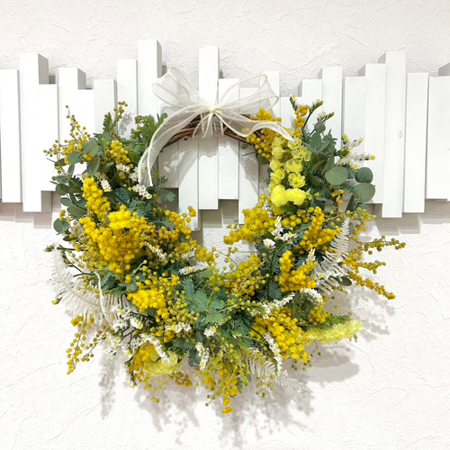 2026年度ミモザリース ドライフラワー happiness bouquet 通販