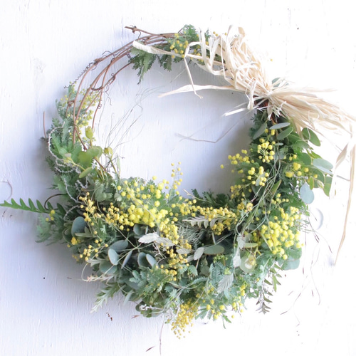 受注制作】ミモザの三日月リース リース chainon 通販 20402608