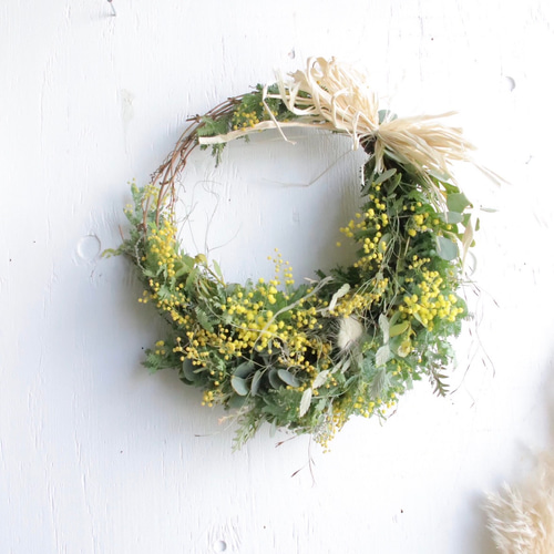 受注制作】ミモザの三日月リース リース chainon 通販 20402608
