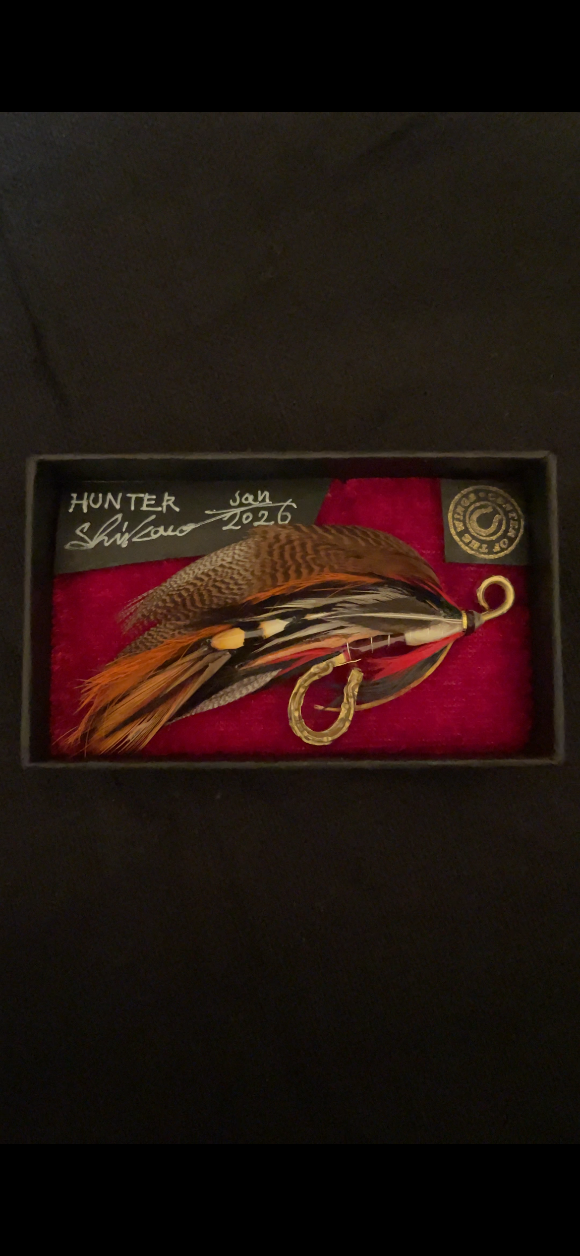 鳥の羽根ハットピンorブローチ「HUNTER」