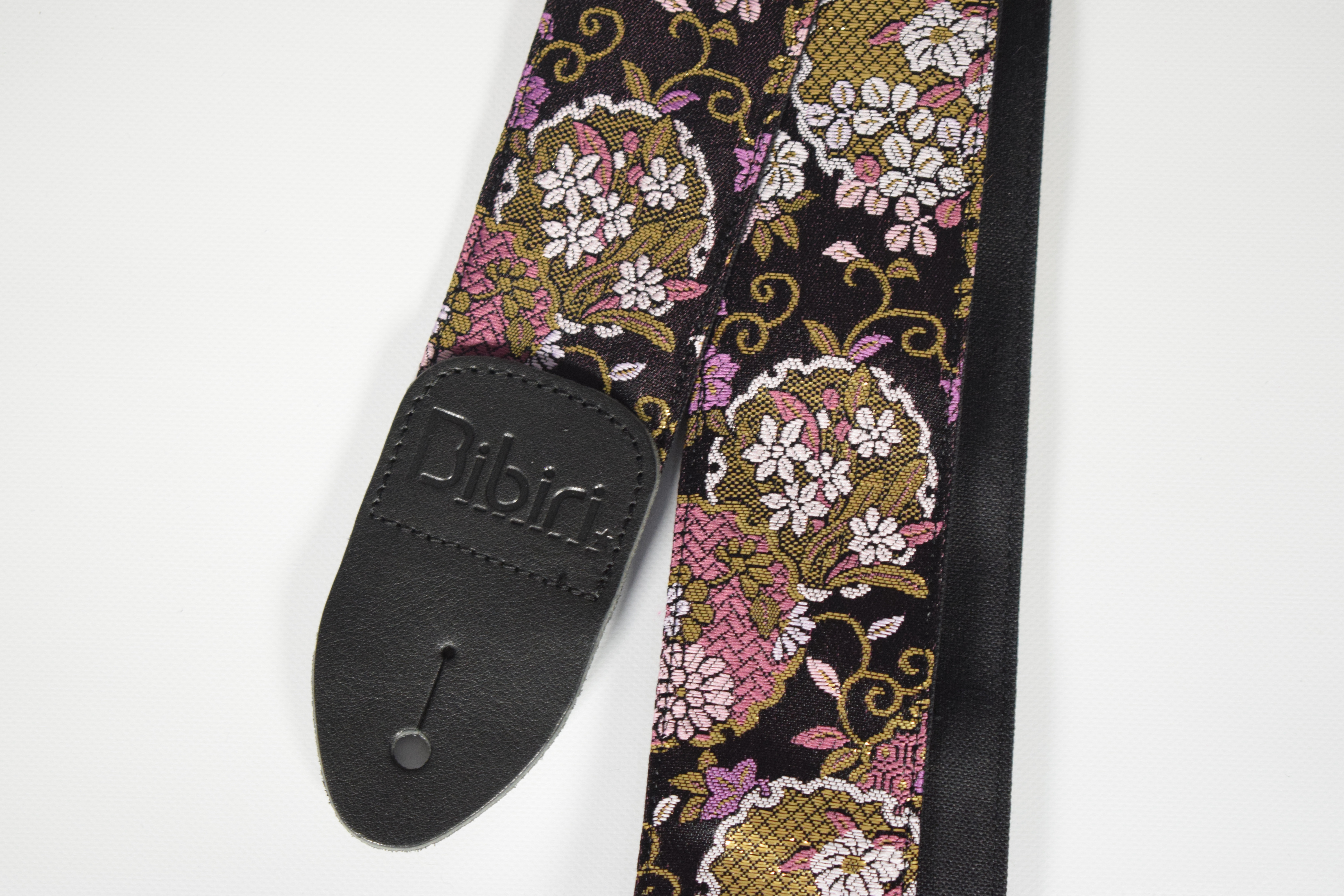 和ブーケ　帆布ギターストラップ　京都金襴 7,350円