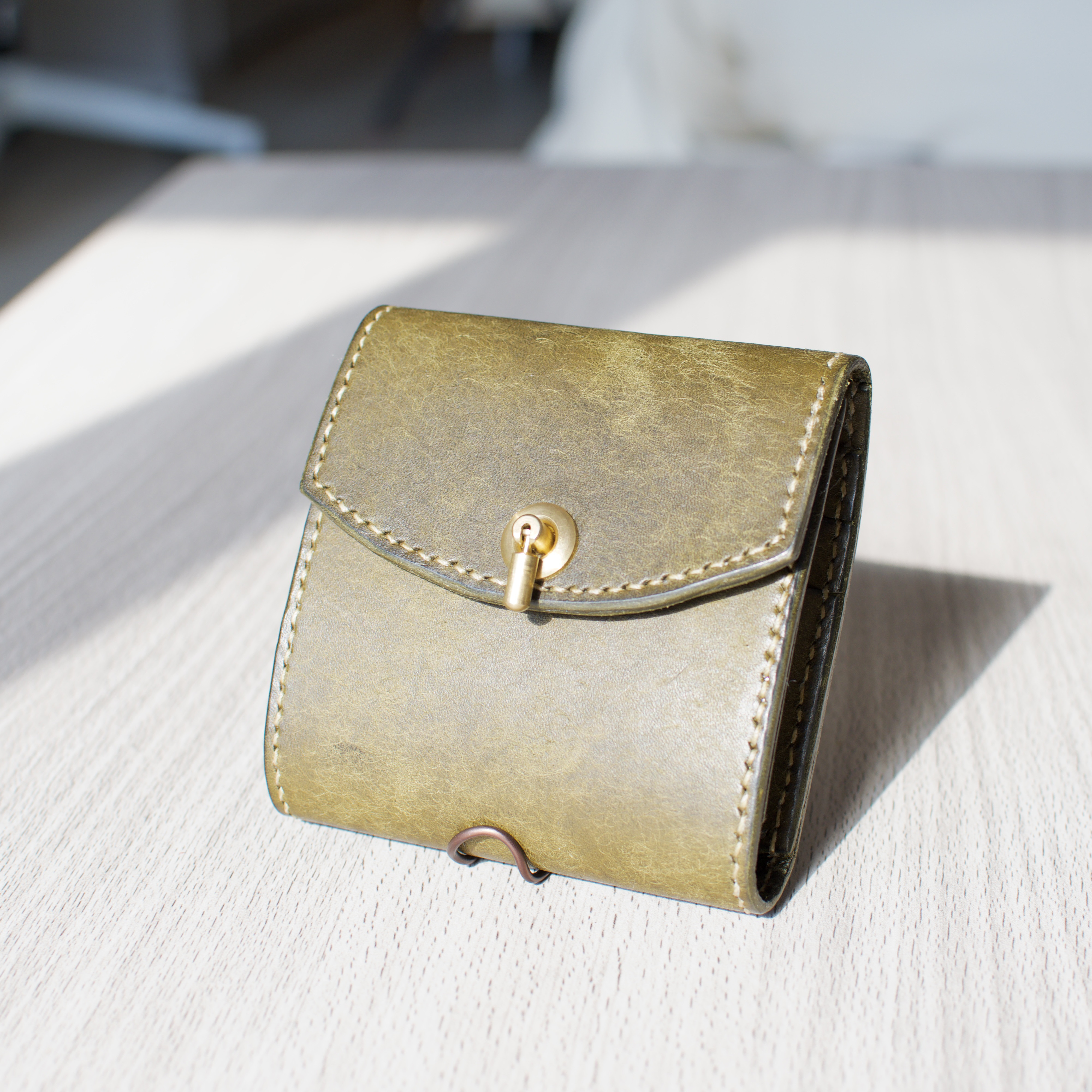 イタリアンレザー 三つ折り財布