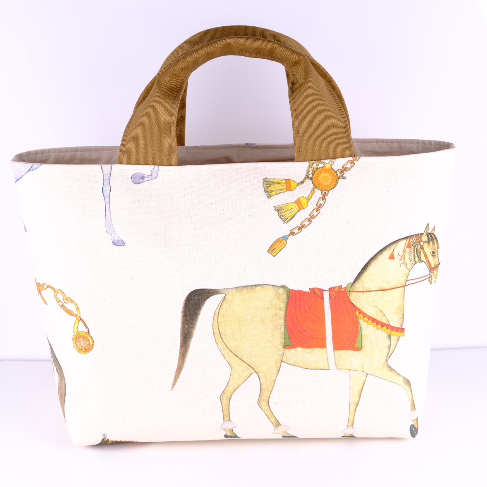 ⭐︎残り1点⭐︎【フランス生地✳︎ cheval Royal】Lサイズトートバッグ　トートバッグ