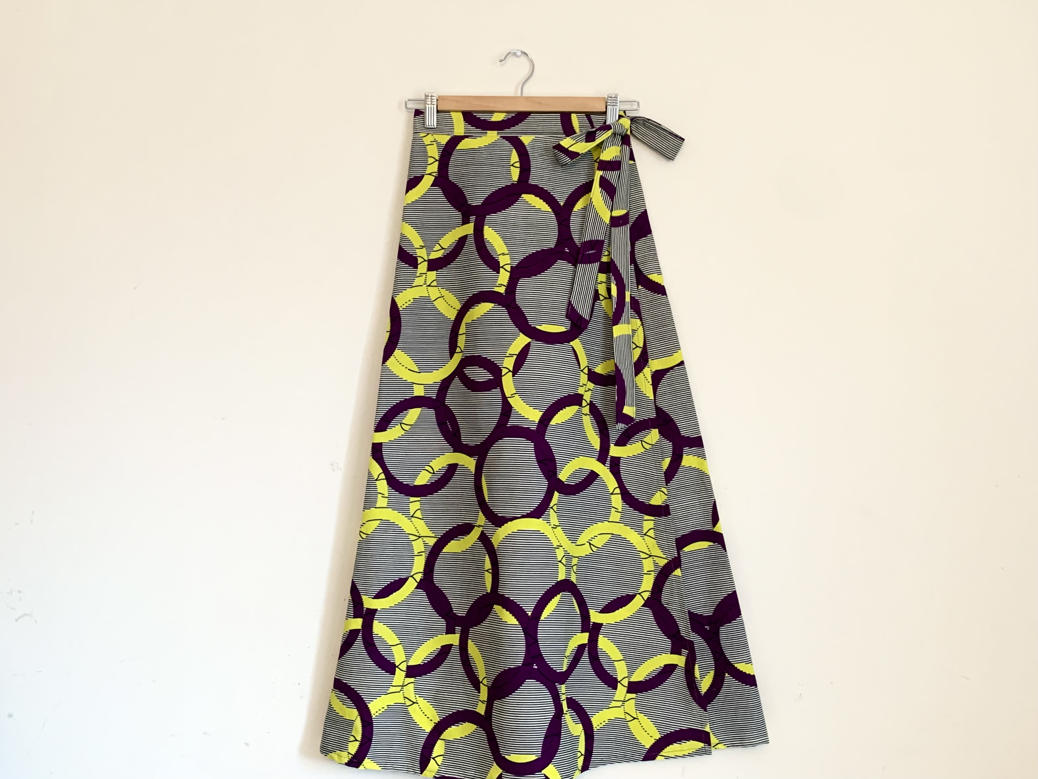 アフリカ布巻きスカート