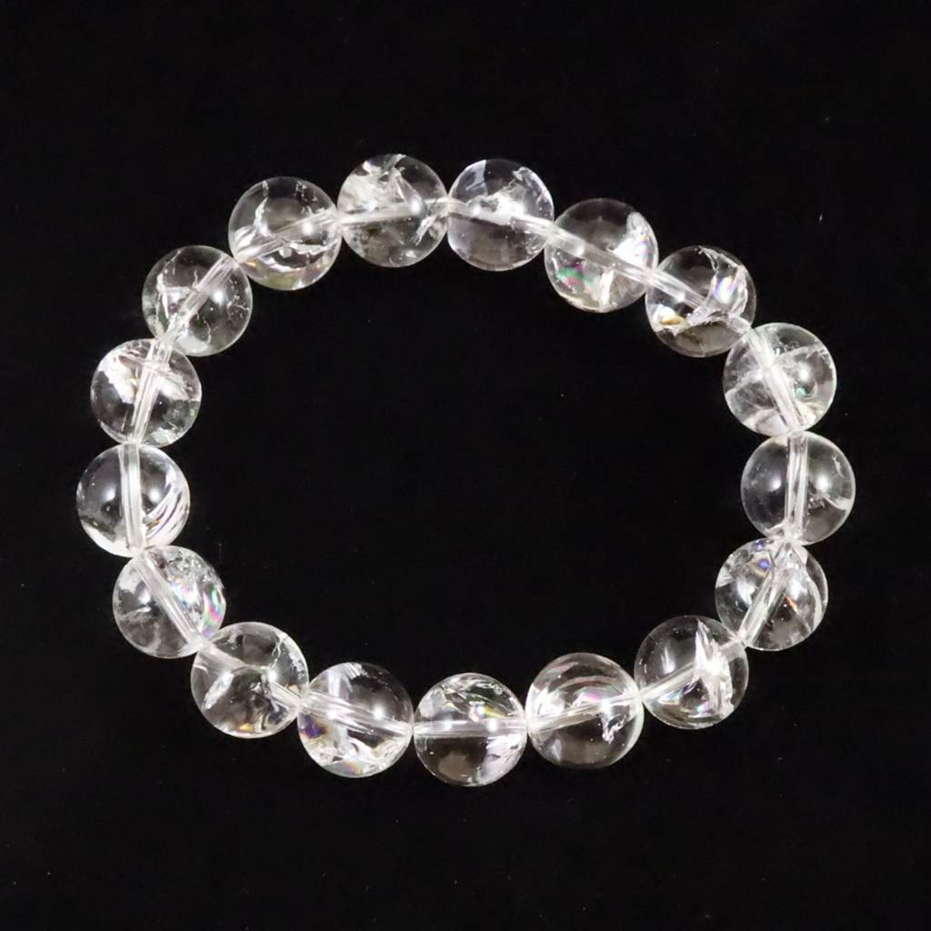 ヒマラヤ水晶 アイリスクォーツ 12ミリブレスレット　42.5g #65408