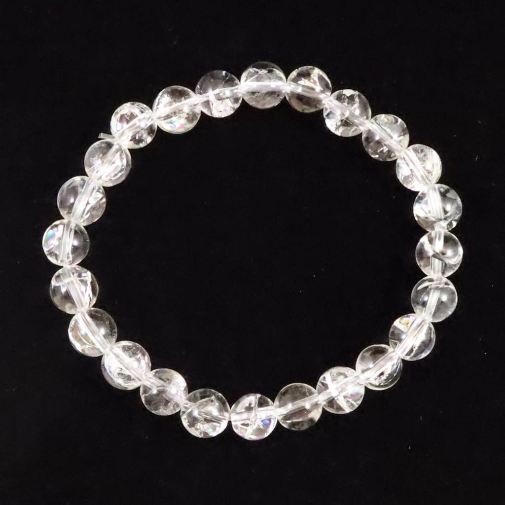 ヒマラヤ水晶 アイリスクォーツ 8ミリブレスレット　17.8g #74308