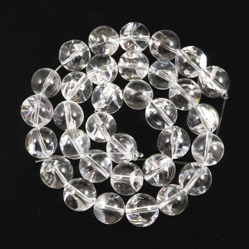 ヒマラヤ水晶 アイリスクォーツ 12ミリ玉 一連 現品 84.6g #69682