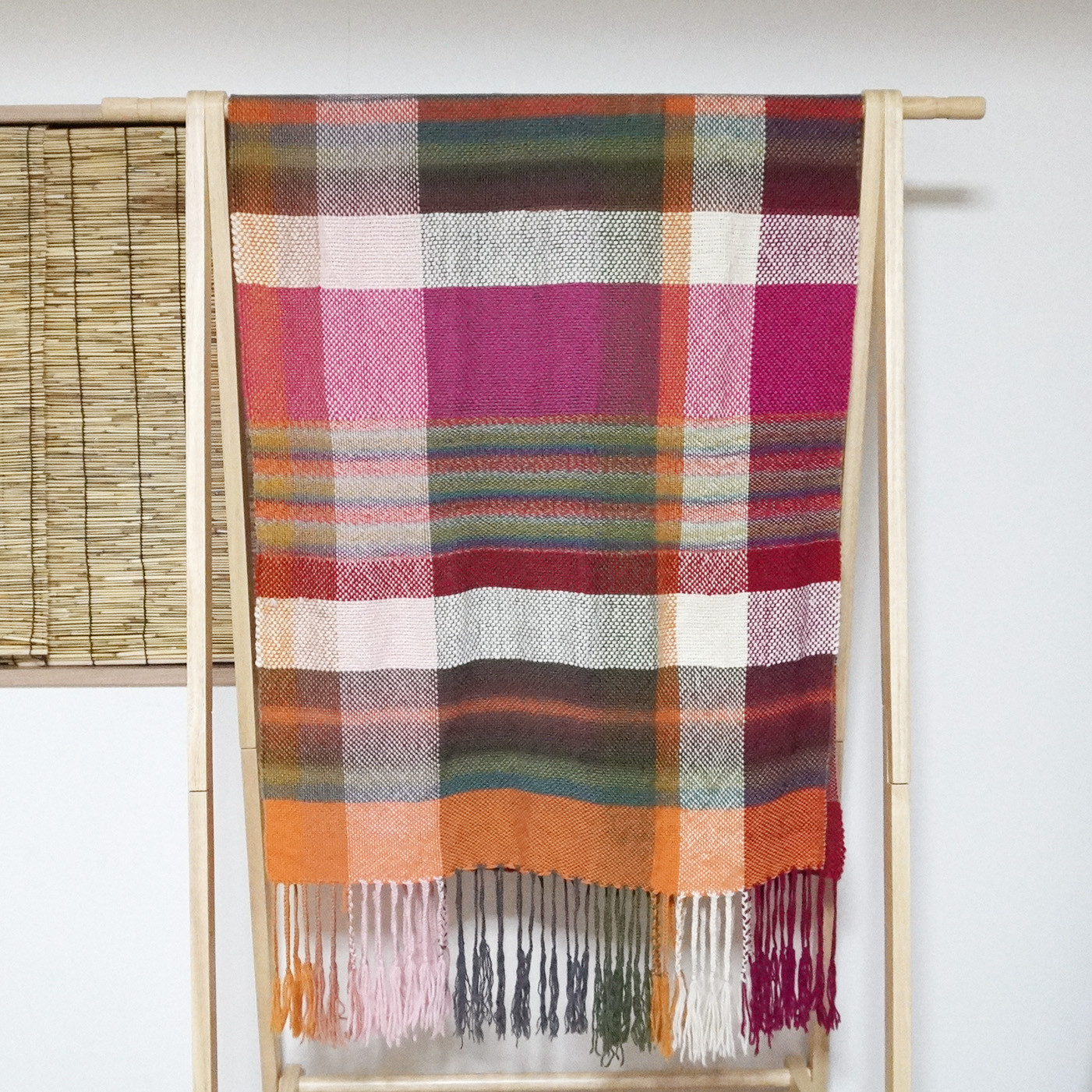 手織りの大判ブランケット 18271