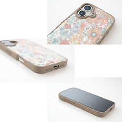 多機種対応 カラーリアケース 【 リバティプリント マーガレットアニー 】 名入れ スマホケース JX02K 4枚目の画像