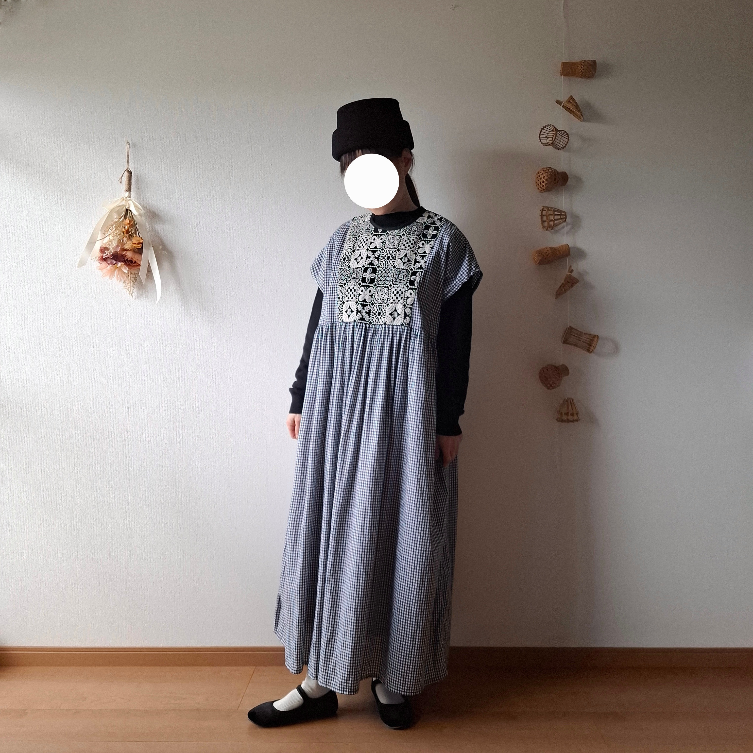 ギンガムチェックの2wayワンピース