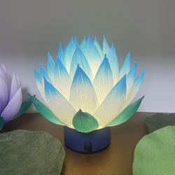 蓮の花 ランプ 星蓮-セレン-うすむらさき おふたつ 一対 仏具 仏壇 仏