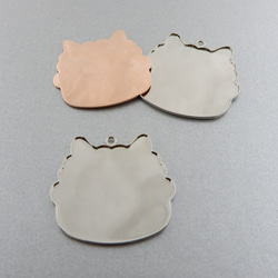 純銅板【うさぎ（顔）】七宝焼き《K72-032》 その他素材 Sippou Japan