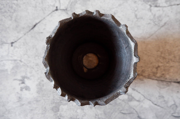 5号窯変黒鉢410　塊根植物　多肉植物　アガベ　盆栽　植木鉢　作家鉢　鉢台　沖縄 5枚目の画像