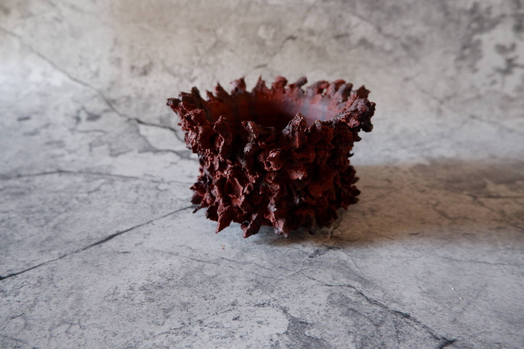 3.5号赤鬼鉢411　塊根植物　多肉植物　アガベ　盆栽　植木鉢　作家鉢　鉢台　沖縄