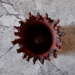 3.5号赤鬼鉢412　塊根植物　多肉植物　アガベ　盆栽　植木鉢　作家鉢　鉢台　沖縄 5枚目の画像