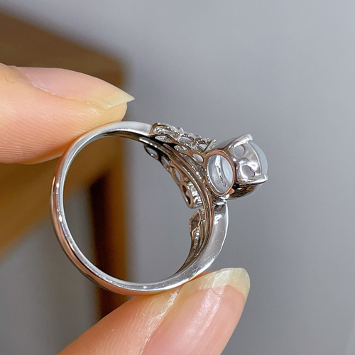 翡翠」K18 天然高氷種ヒスイ 天然ダイヤモンド 上品 忍耐 5月誕生石 本